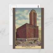 Carte Postale Morrison Hotel Chicago voyage vintage (Devant / Derrière)