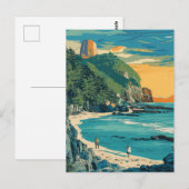 Carte Postale Morro Bay Beach California Peinture (Devant / Derrière)