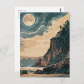 Carte Postale Morro Bay Beach California Peinture (Devant / Derrière)