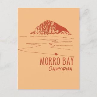 Carte Postale Morro Bay California Morro Rock Art