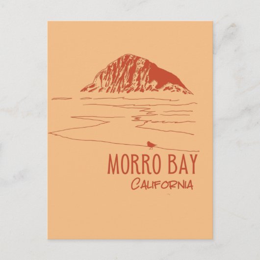 Carte Postale Morro Bay California Morro Rock Art (Devant)