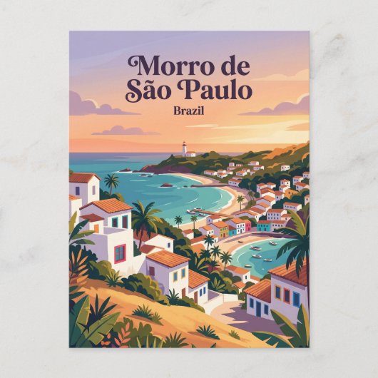 Carte Postale Morro de São Paulo Brésil (Devant)