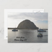 Carte Postale Morro Rock à Morro Bay, CA (Devant / Derrière)