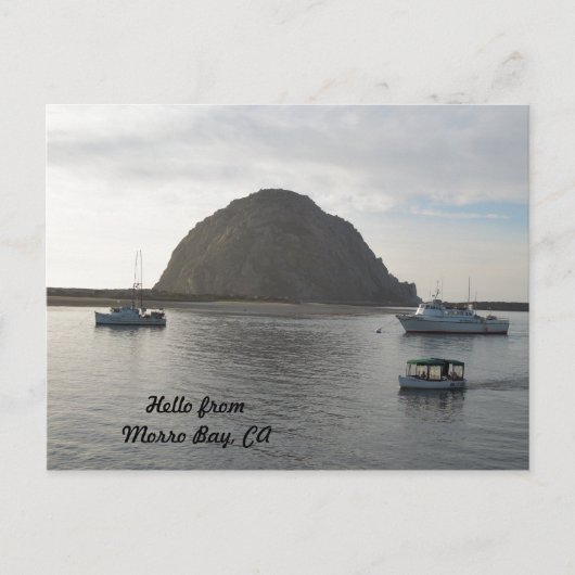 Carte Postale Morro Rock à Morro Bay, CA (Devant)