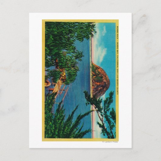 Carte Postale Morro Rock dans le comté de San Luis Obispo (Devant)