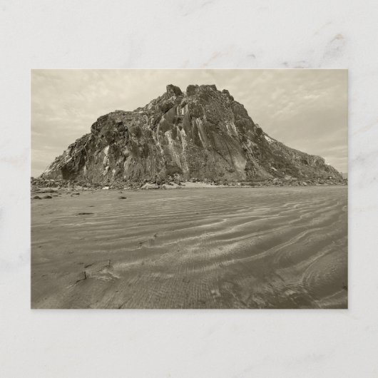 Carte Postale Morro Rock, Morro Bay à Sepia (Devant)