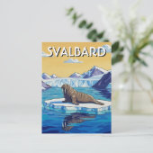 Carte Postale Morse en Svalbard Norvège (Debout devant)
