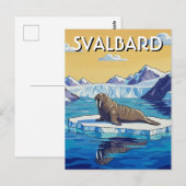 Carte Postale Morse en Svalbard Norvège (Devant / Derrière)