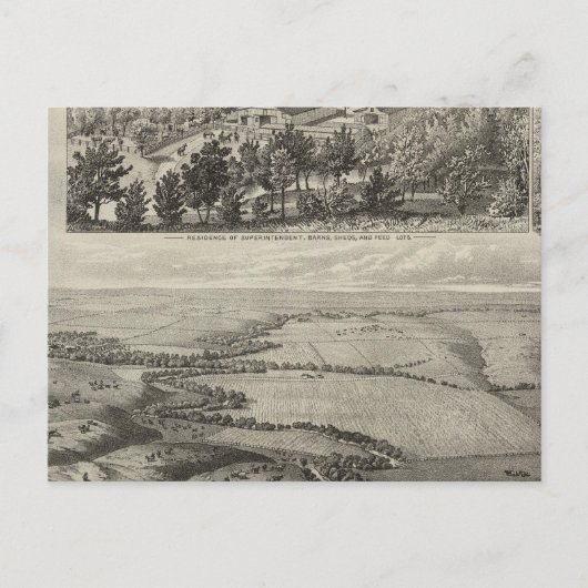 Carte Postale Morse's Ranche Chase Comté, Kansas (Devant)