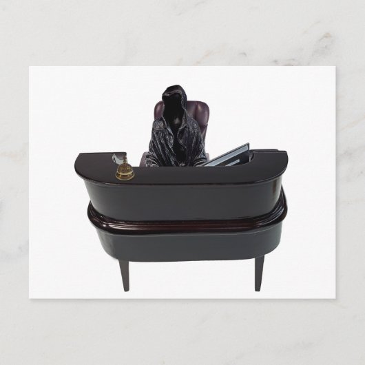 Carte Postale Mort à un bureau de réception de service avec un o (Devant)