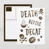 Carte Postale mort avant decaf bokeh (Devant / Derrière)
