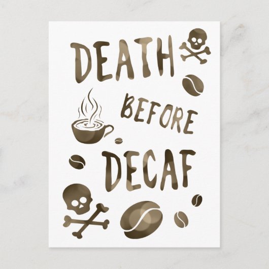 Carte Postale mort avant decaf bokeh (Devant)