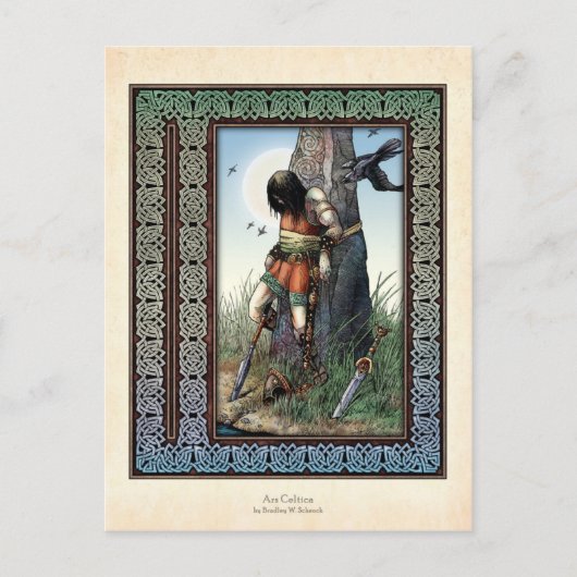 Carte postale "Mort de Cuchulainn" (Devant)