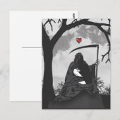 CARTE POSTALE MORT ET SON BUNNY (Devant / Derrière)