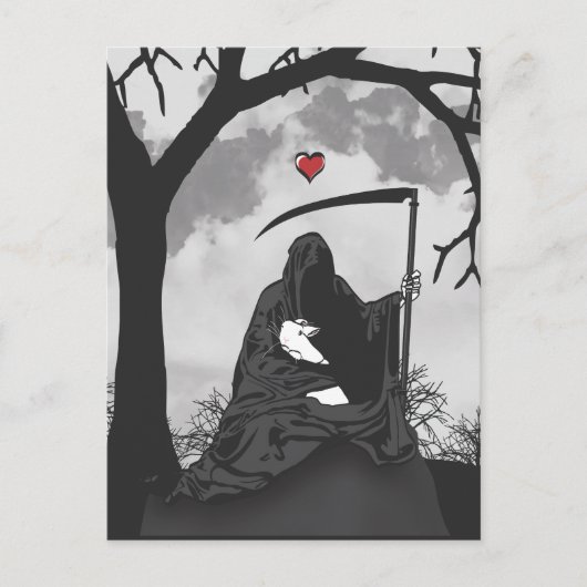 CARTE POSTALE MORT ET SON BUNNY (Devant)