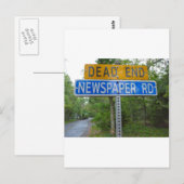 CARTE POSTALE MORT FIN DE LA ROUTE DU JOURNAL (Devant / Derrière)