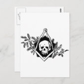 Carte Postale Mortalité Carré et Compass (Devant / Derrière)