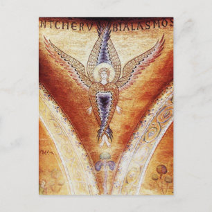 Carte Postale MOSAIC ANGEL, Parchemin Brown