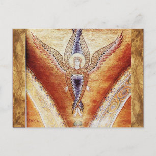 Carte Postale MOSAIC ANGEL, Parchemin Brown