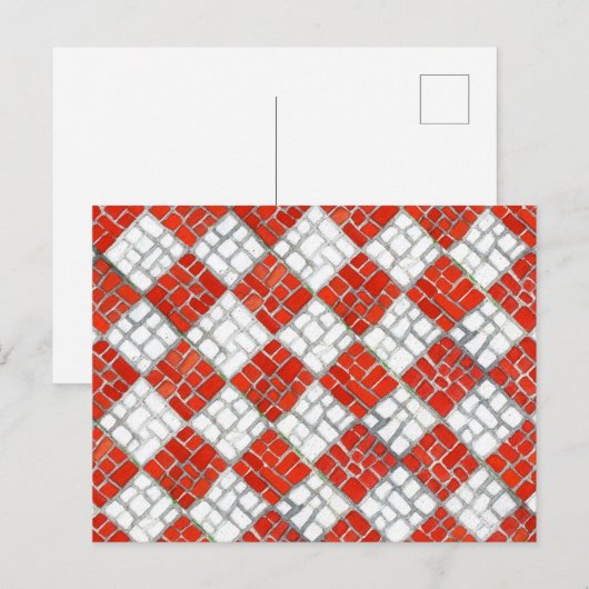 Carte postale MOSAIC DE VÉRIFICATION ROUGE (Devant / Derrière)