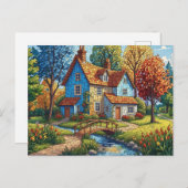 Carte Postale Mosaic House by the Stream Postcard (Devant / Derrière)