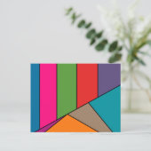 Carte Postale MOSAIC rayures triangles couleur III + vos idées (Debout devant)