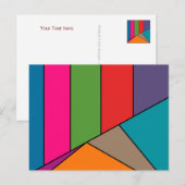 Carte Postale MOSAIC rayures triangles couleur III + vos idées (Devant / Derrière)