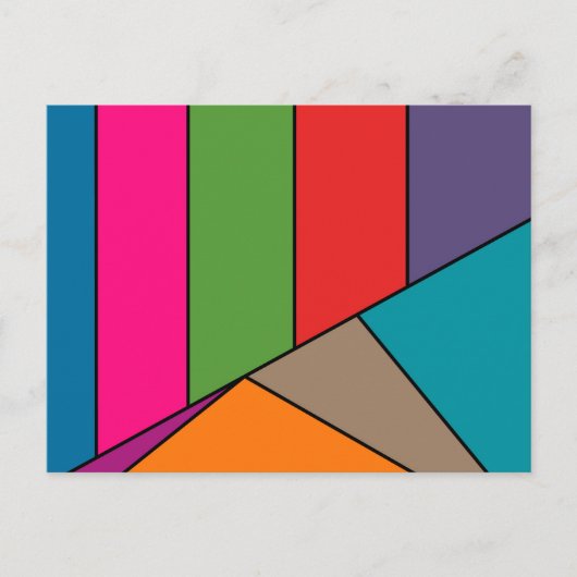 Carte Postale MOSAIC rayures triangles couleur III + vos idées (Devant)