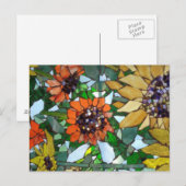 Carte postale Mosaic Sunflower de Willowcatdesigns (Devant / Derrière)