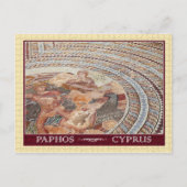 Carte Postale Mosaïque ancienne au sol en Paphos, Chypre (Devant)