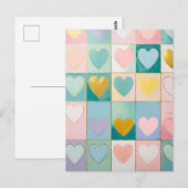 Carte Postale Mosaïque d'affection (Devant / Derrière)