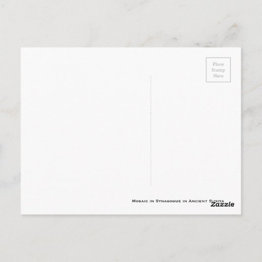 Carte Postale Mosaïque dans la synagogue antique en Israël (Dos)