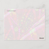 Carte Postale Mosaïque de cercle concentré rose chaud vibrant (Dos)