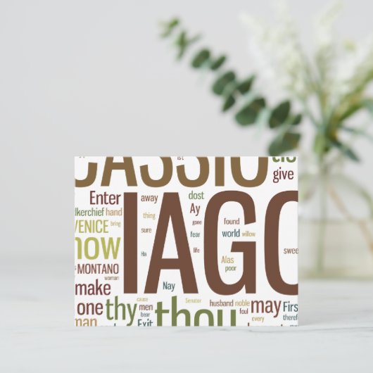 Carte Postale Mosaïque de mots d'Othello (Debout devant)