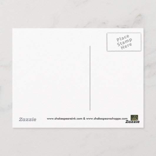 Carte Postale Mosaïque de mots d'Othello (Dos)