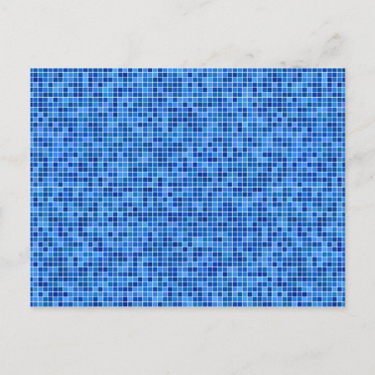 Carte Postale Mosaïque de pixel bleu (Devant)