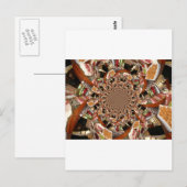 Carte Postale Mosaïque de sushis Brown (Devant / Derrière)