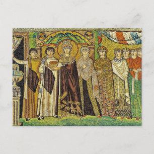 Carte Postale Mosaïque de Théodora Icône orthodoxe byzantine