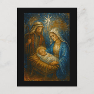 Carte Postale Mosaïque de verre coloré de la Nativité   Sainte F