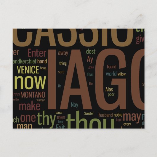 Carte Postale Mosaïque du mot Othello (Devant)
