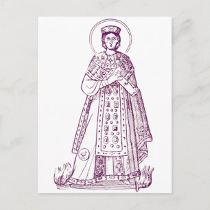 Carte Postale mosaïque grecque de sainte Agnès de Rome