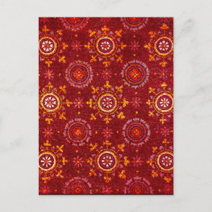 CARTE POSTALE MOSAÏQUES BYZANTINES DE RAVENNE,ÉTOILES,NUIT ÉTOIL