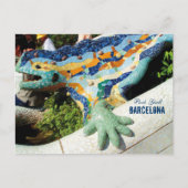 Carte Postale Mosaïques du parc de Barcelone Guell (Devant)