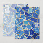 Carte Postale Mosaïques Gaudi avec touche huile (Devant / Derrière)