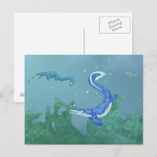 Carte Postale Mosasaure (Devant / Derrière)