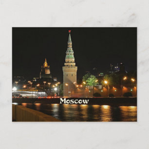 Carte Postale Moscou la nuit