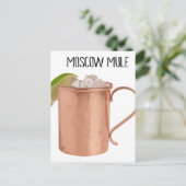 Carte Postale Moscou Mule Cuivre Mug basse Poly Conception géomé (Debout devant)