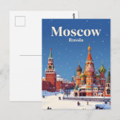 Carte Postale Moscou Russie (Devant / Derrière)