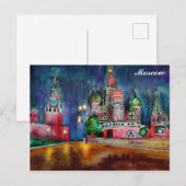 Carte Postale Moscou Russie Carré rouge Voyage (Devant / Derrière)