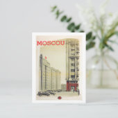 Carte Postale Moscou, Russie, centre-ville, bâtiments, vintage (Debout devant)